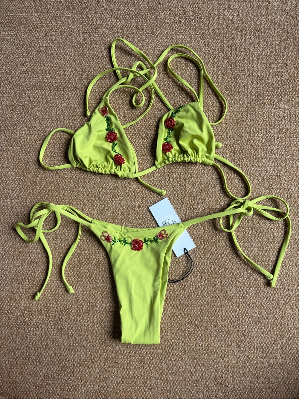 Frankie’s Bikinis Beaded Skimpy Set